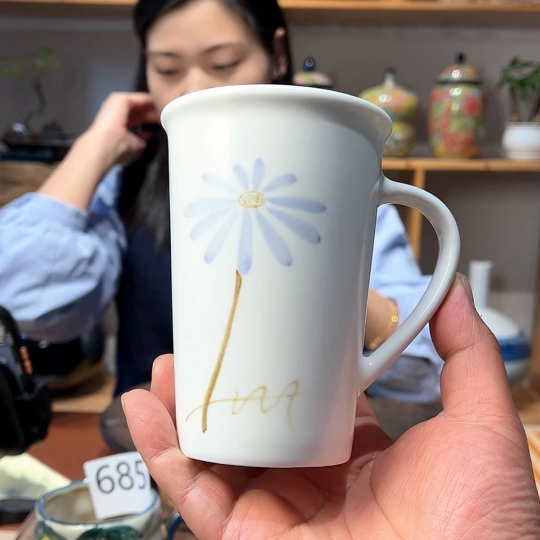 【闪购商品】陶瓷瓷片水杯494