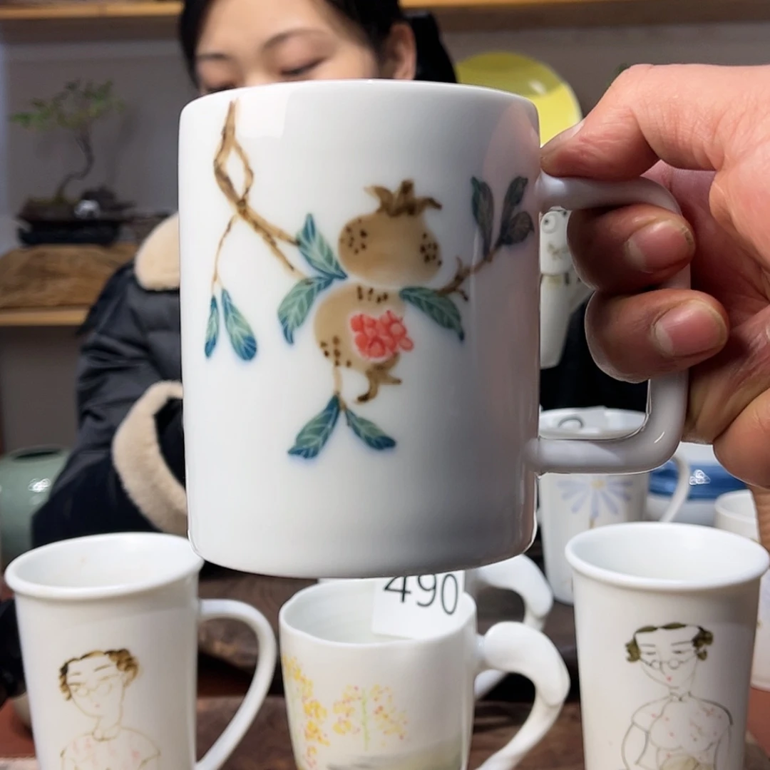 【闪购商品】陶瓷瓷片水杯05