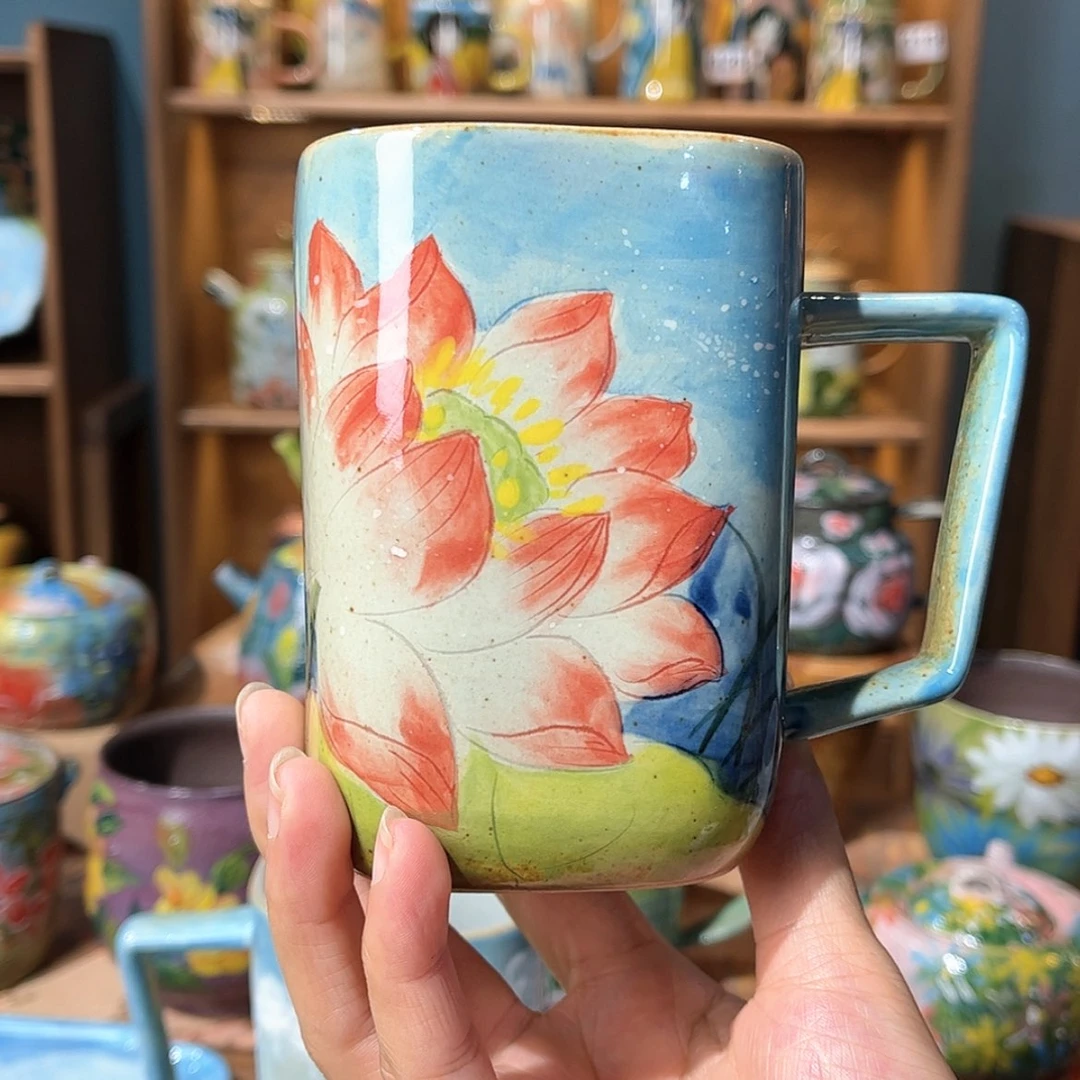【闪购商品】瓷片783 手工手绘釉下彩高温瓷