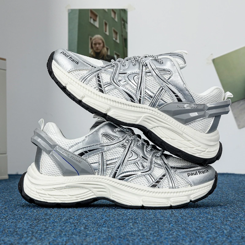 paul frank大嘴猴时尚休闲慢跑国潮四季增高透气设计款老爹鞋17