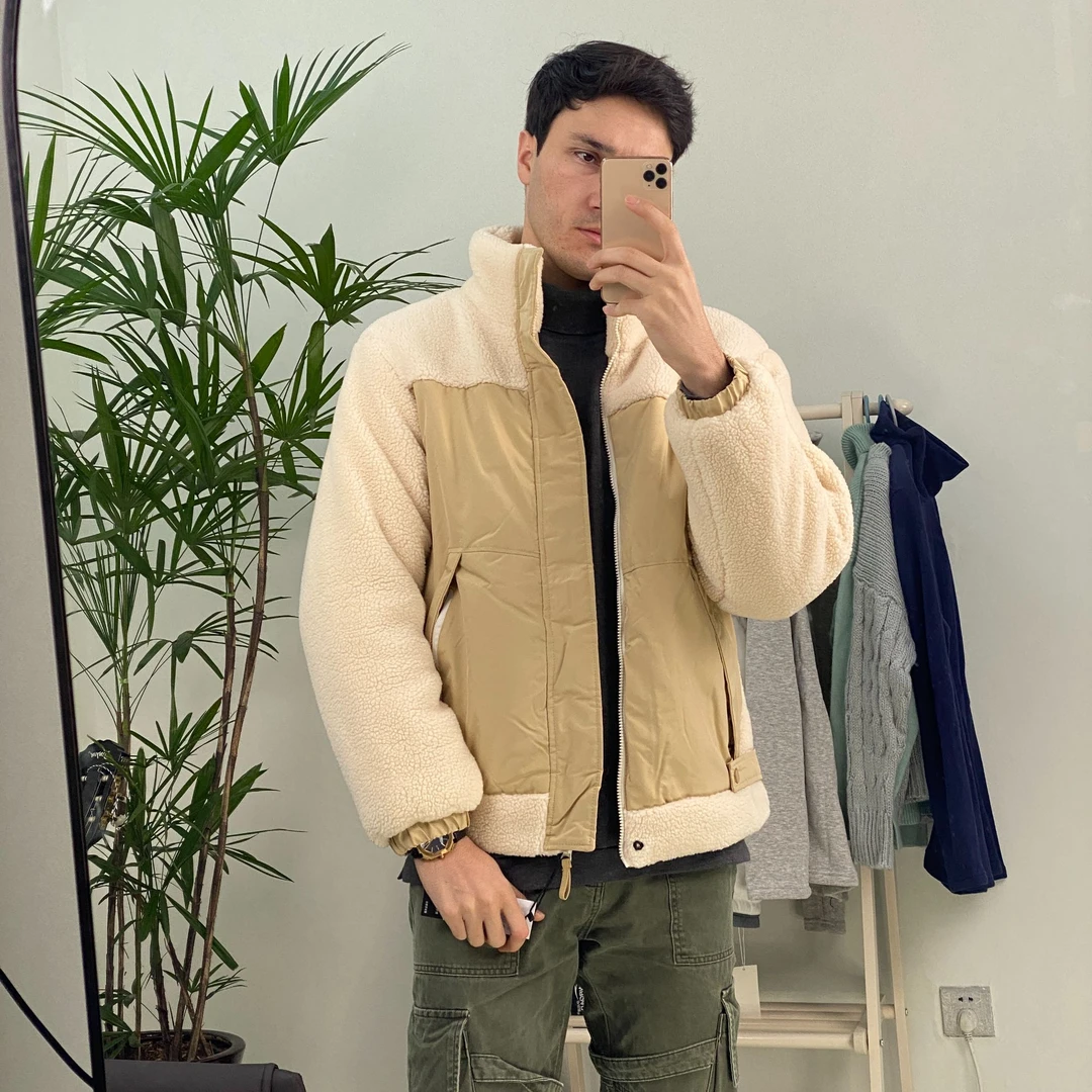 冬季宝藏棉服！男款双面穿羊羔绒，情侣加绒厚款，时尚保暖必备