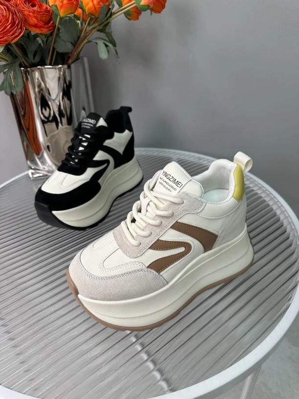 阿甘鞋女款2024秋季新款老爹鞋ins超火德训厚底内增高休闲运动鞋