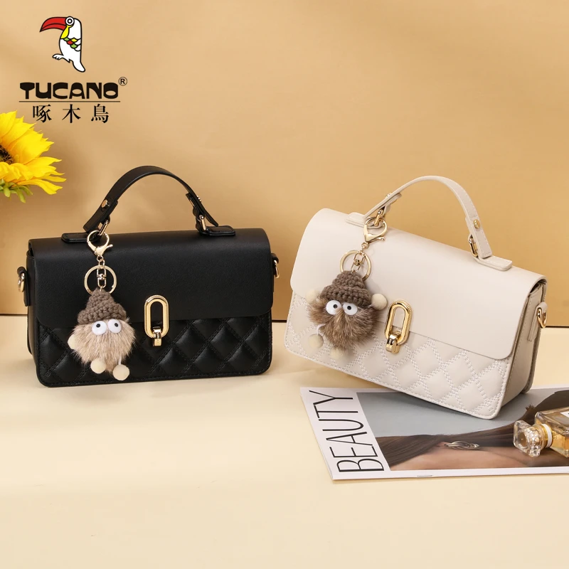 真皮爆款【现货】啄木鸟女士包包2025新品秋冬时尚百搭单肩包斜挎包