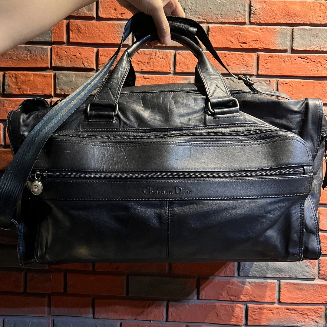 95新 DIOR/迪奥 经典 50底长 羊皮 男士包 健身包旅行包