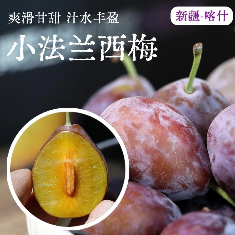 新疆西梅喀什法兰西梅7分甜3分酸双仓发货京东顺丰发货到手3.6斤