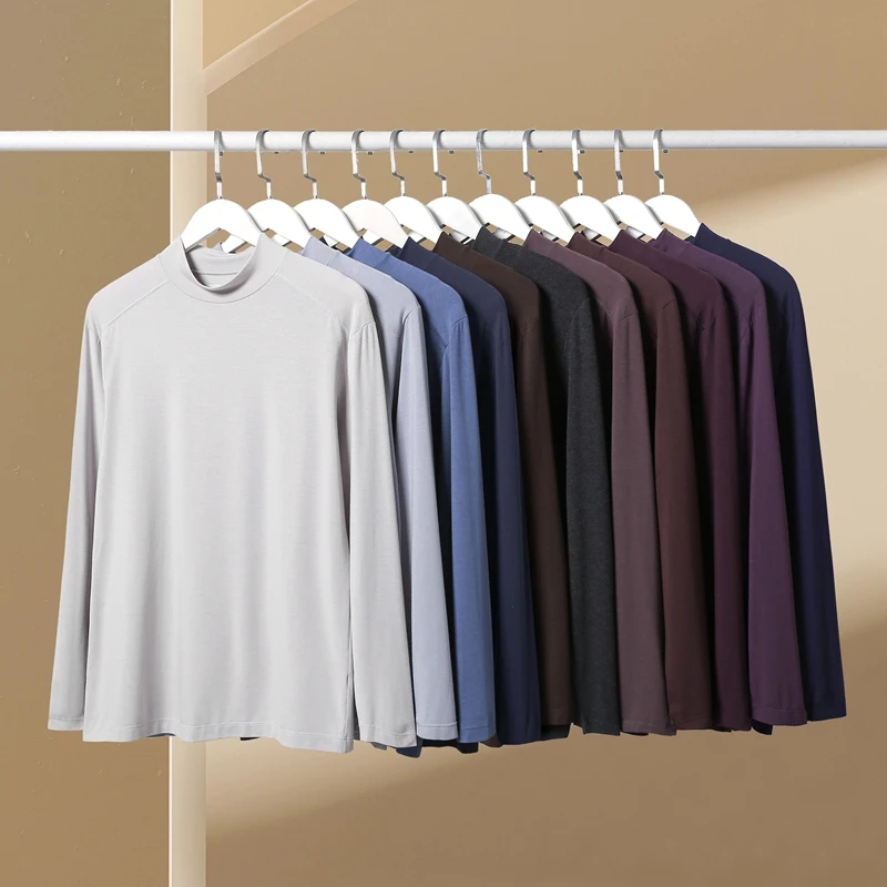 *2SZ138/2SZ108   男装莫代尔小高领亲肤贴服打底单件上衣