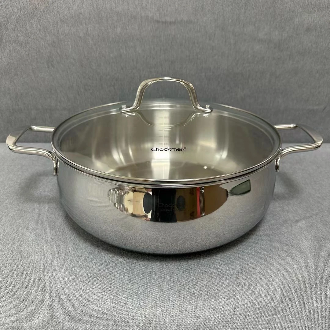 10-010 Chockmen双耳汤锅30*11CM 火锅 7L 带盖重约3.33kg
