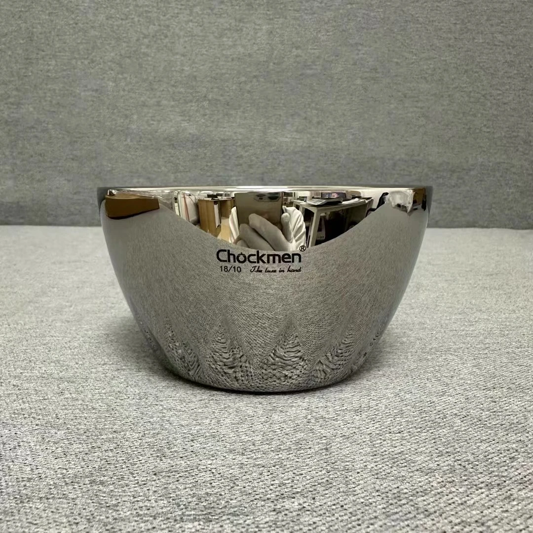 8-028 Chockmen不锈钢碗饭碗双层隔热汤碗12*6.5 CM 重约0.19KG