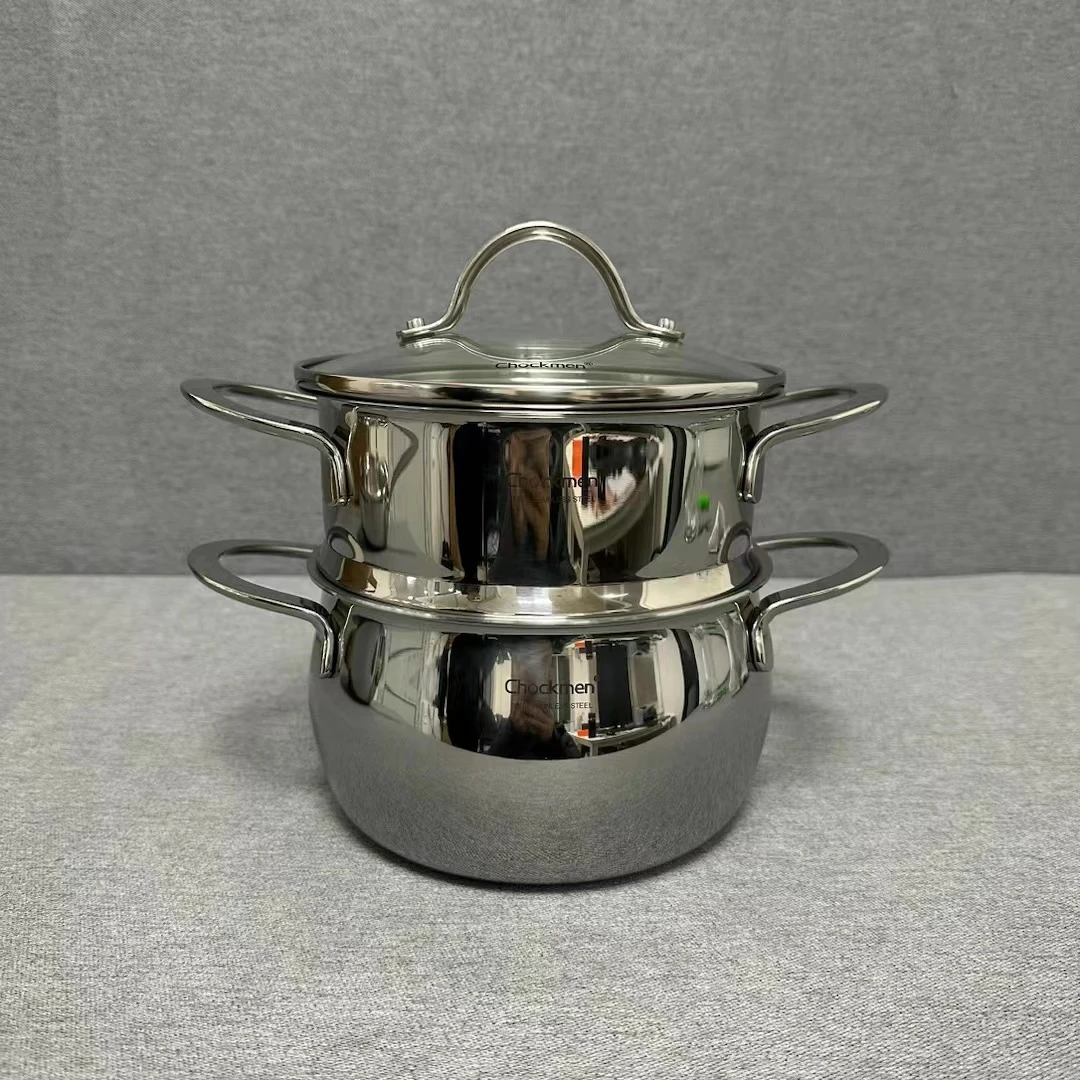 7-037 Chockmen不锈钢双耳蒸锅 口径16CM 整锅重约1.64KG