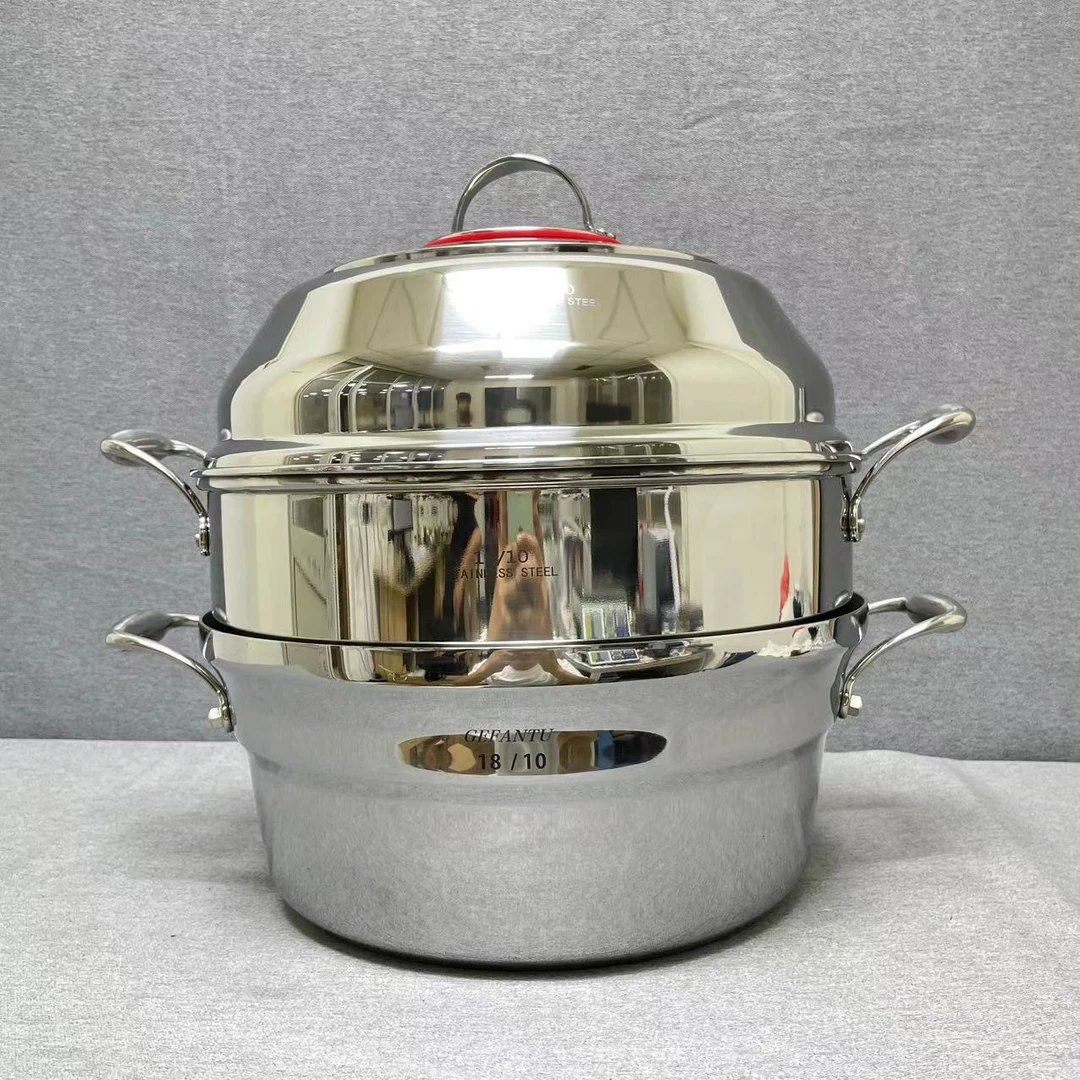 12-030 不锈钢双耳蒸锅 口径32CM 整锅重约4.36KG