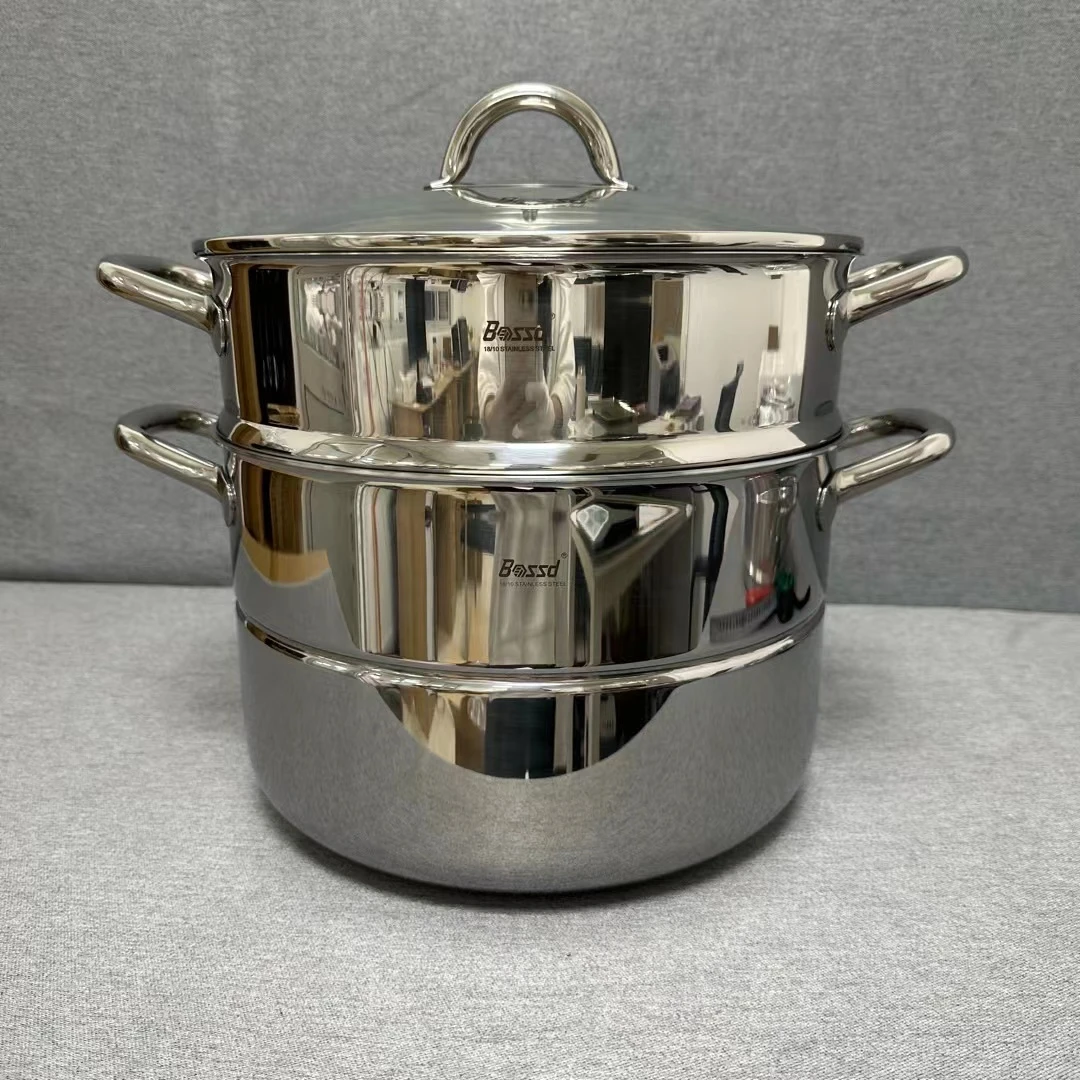 12-002 不锈钢蒸锅28CM 家用汤锅蒸锅 整锅重约4.2KG