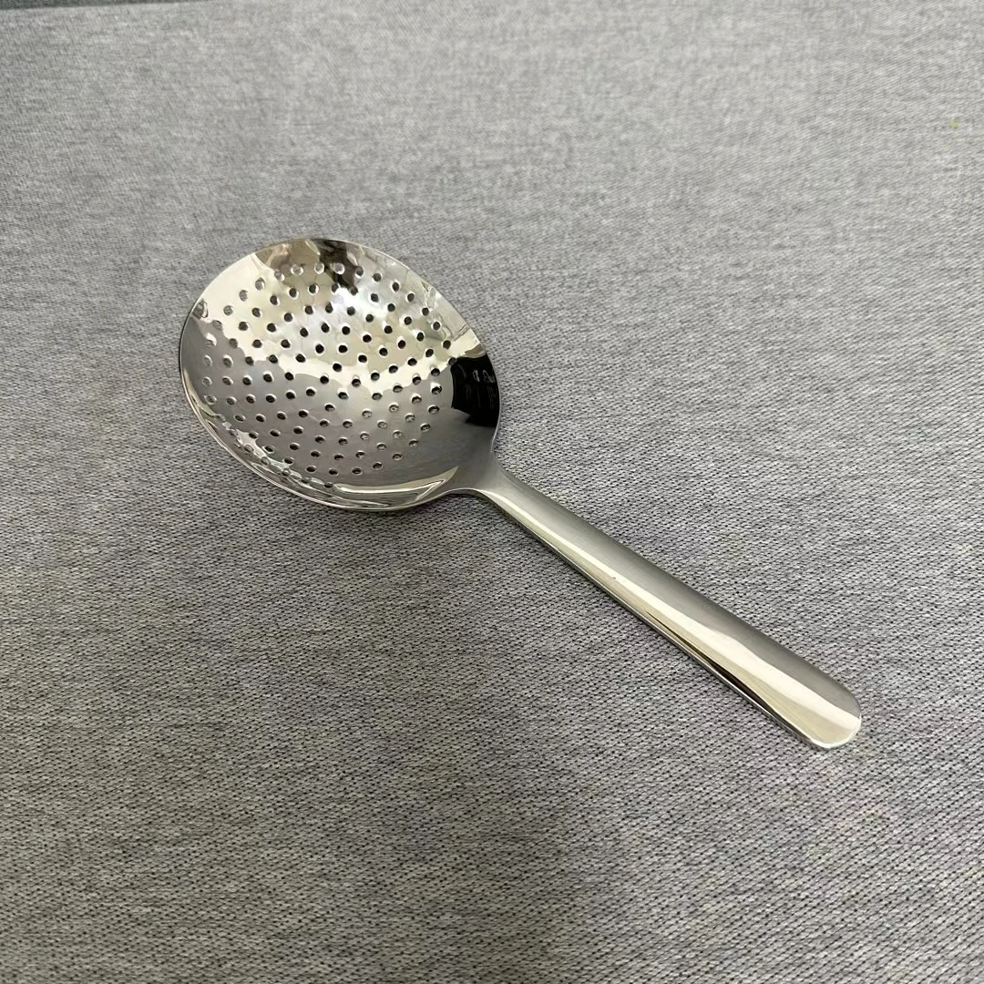 8-030 不锈钢家用大圆漏勺 韩式短柄汤勺 重约0.10KG