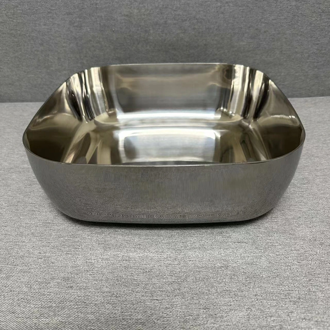 3-018 不锈钢家用方型盘烤鱼盘 29*29*9.5CM 单盘重约1.6KG