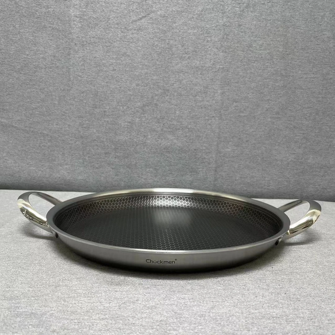 10-044 Chockmen 致捷系列花纹双耳煎盘 30.5*3CM 单锅重约1.28KG