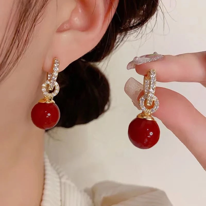 925银仿珍珠耳饰 铜合金仿珍珠耳饰 韩式时尚微镶锆石珠珠爱心扣