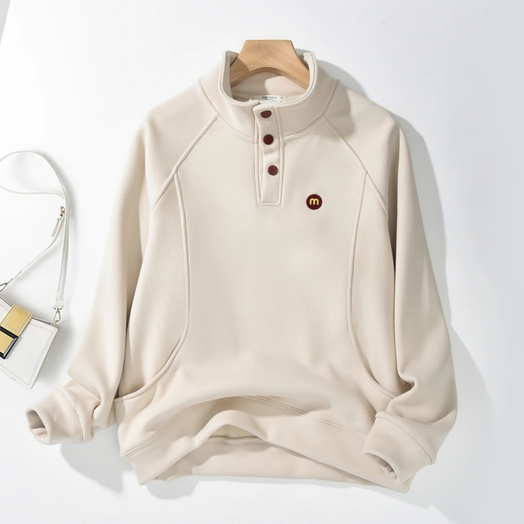 加绒卫衣女韩版秋冬季时尚百搭宽松显瘦减龄韩版慵懒风上 216