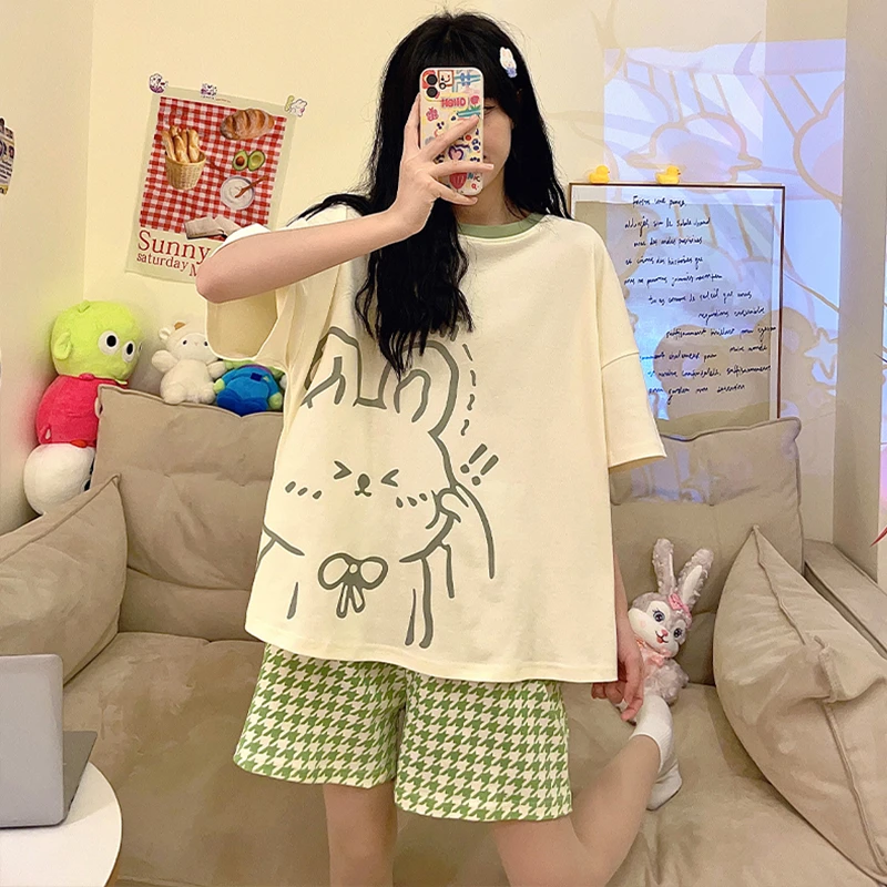 睡衣春夏2025款短袖青少年大童女孩初中学生高中生少女休闲家居服