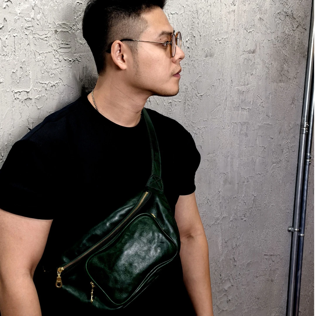 INGAIR硬野原创手工复古轻旅胸包