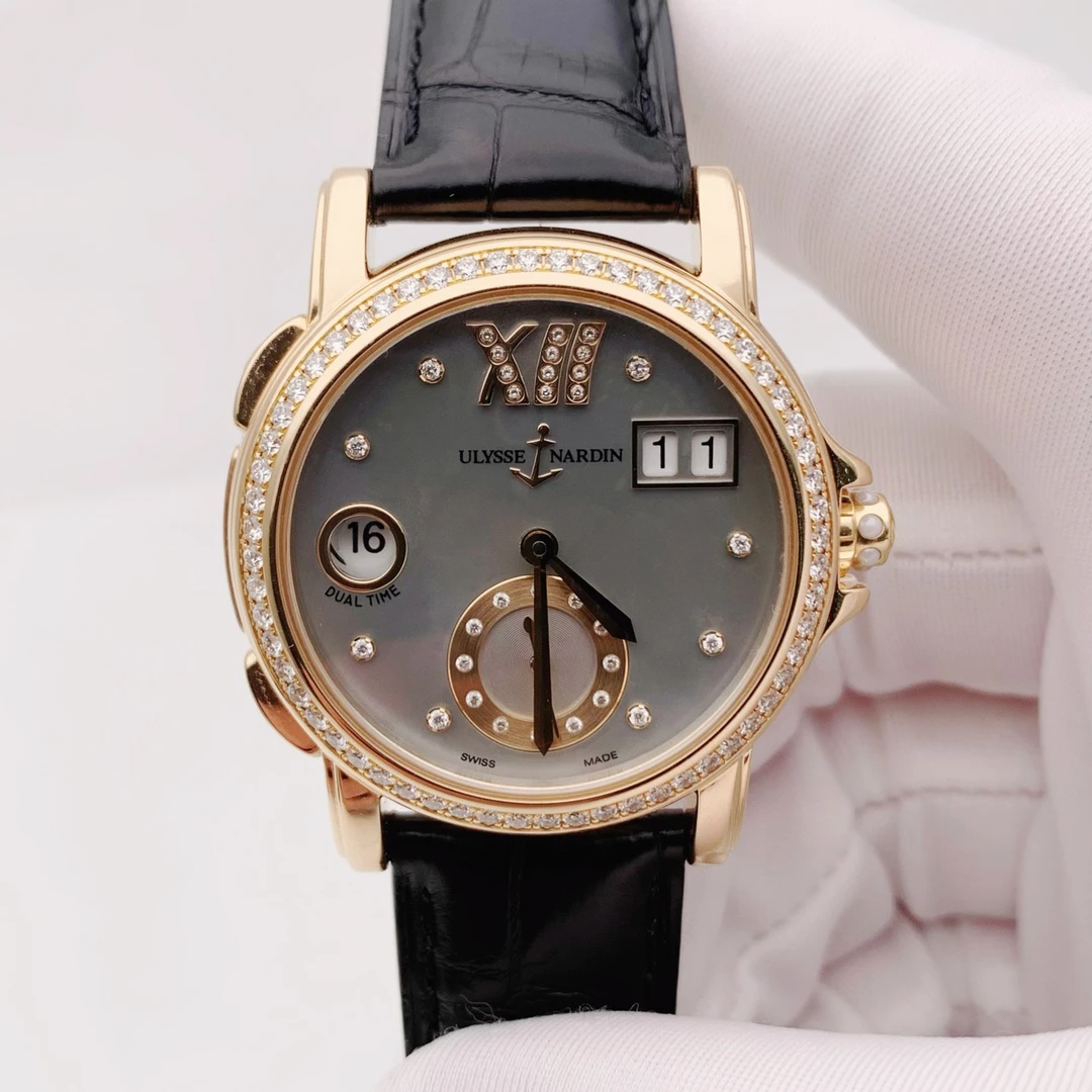 99新 Ulysse Nardin/雅典 原钻金表｜37mm