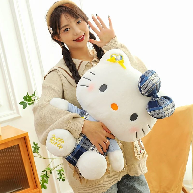可爱复古kt猫helloKaty毛绒玩具公仔凯蒂玩偶宿舍生日礼物礼物娃