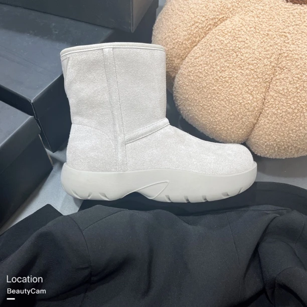 羊皮毛一体高级感雪地靴女2025格蕾系防滑百搭保暖洋气短靴