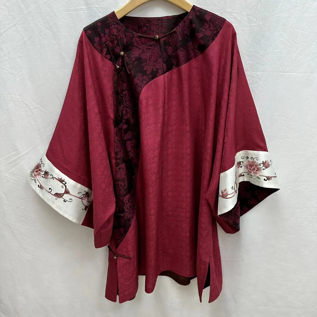 【如意家香云纱】时尚新中式女士夏季复古中长款中国风民族风 a141