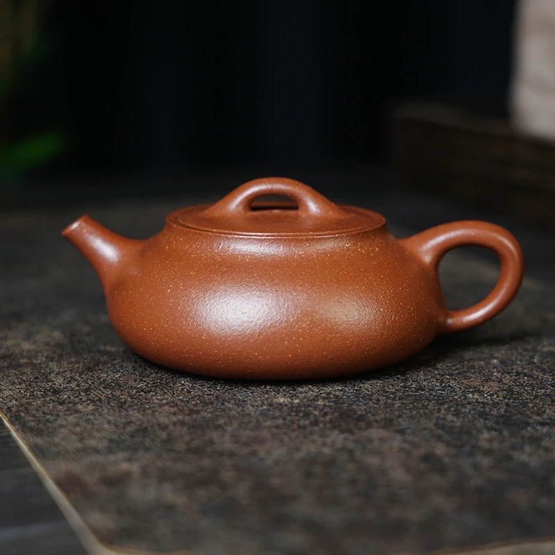 卡盖石瓢150cc/红降坡正宗宜兴纯手工紫砂壶0494泡茶壶茶具