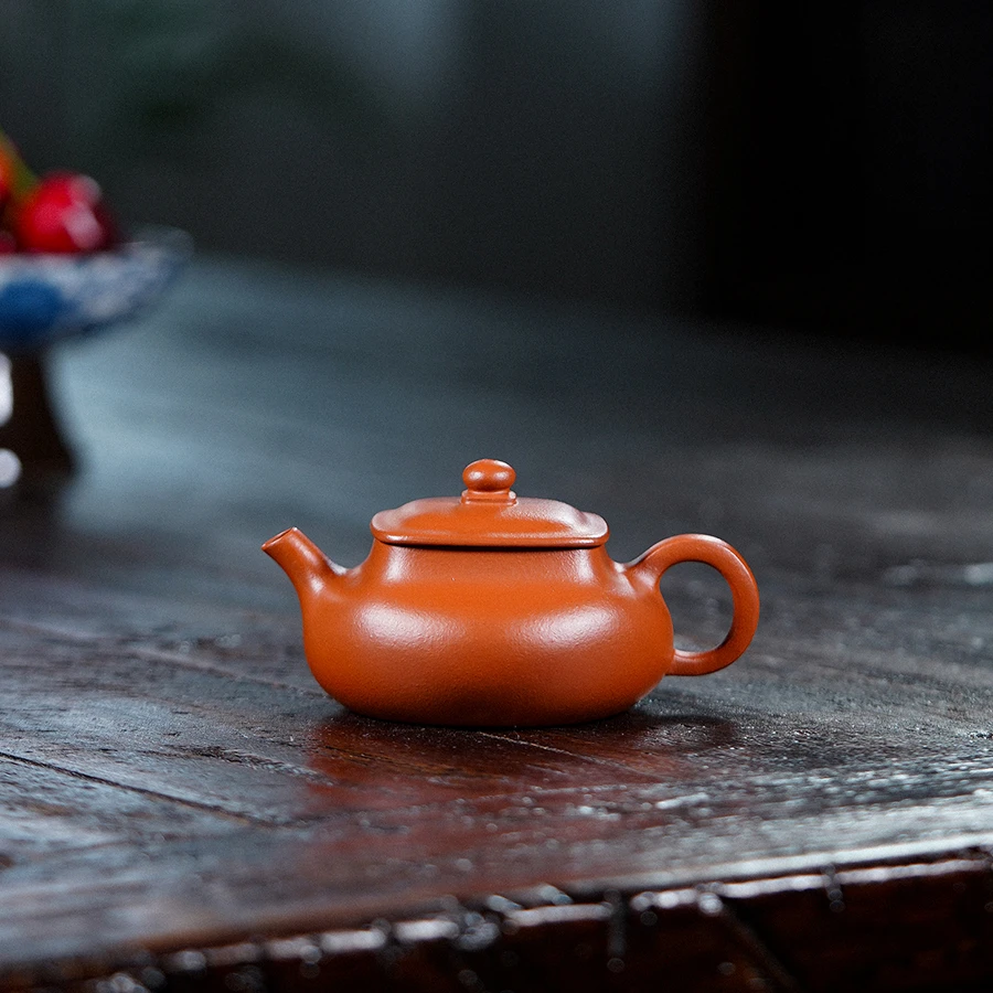 遇壶堂乾坤100cc生砂朱泥正宗宜兴纯手工原矿紫砂壶0807泡茶壶