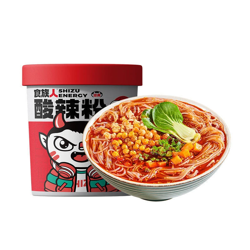 食族人酸辣粉130g香辣正宗免煮速食粉丝网红夜宵酸辣粉丝经典口味