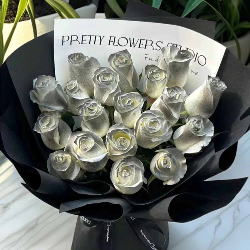 黑骑士喷色玫瑰 花苞需醒花 云南基地直发 发出无法拒收