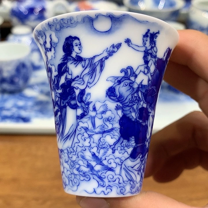 晓竹窑青花雀桥相会