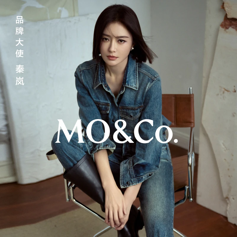 【moco秦岚同款】牛仔衬衫NOIR系列冬重工洗磨MBD4SHT002