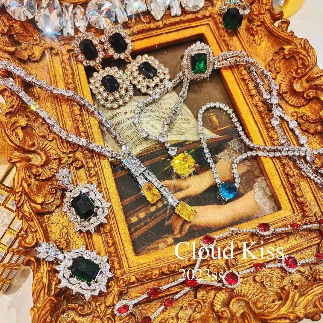 非金属合成锆石耳饰 可爱车厘子日系少女樱桃耳环甜美BL08188