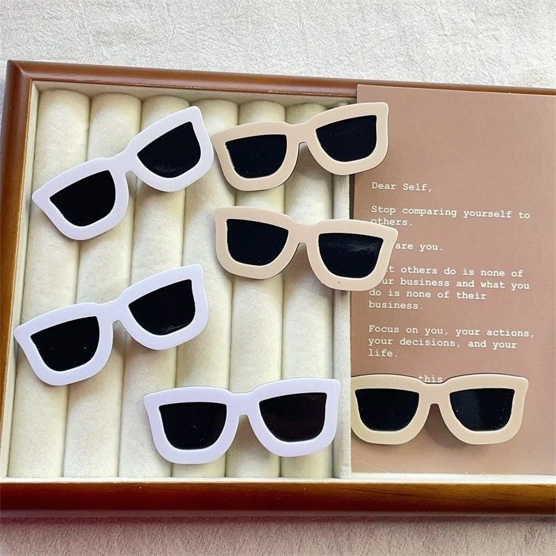 日韩趣味墨镜发夹搞怪可爱少女心卡子ins发饰百搭简约侧边刘海夹