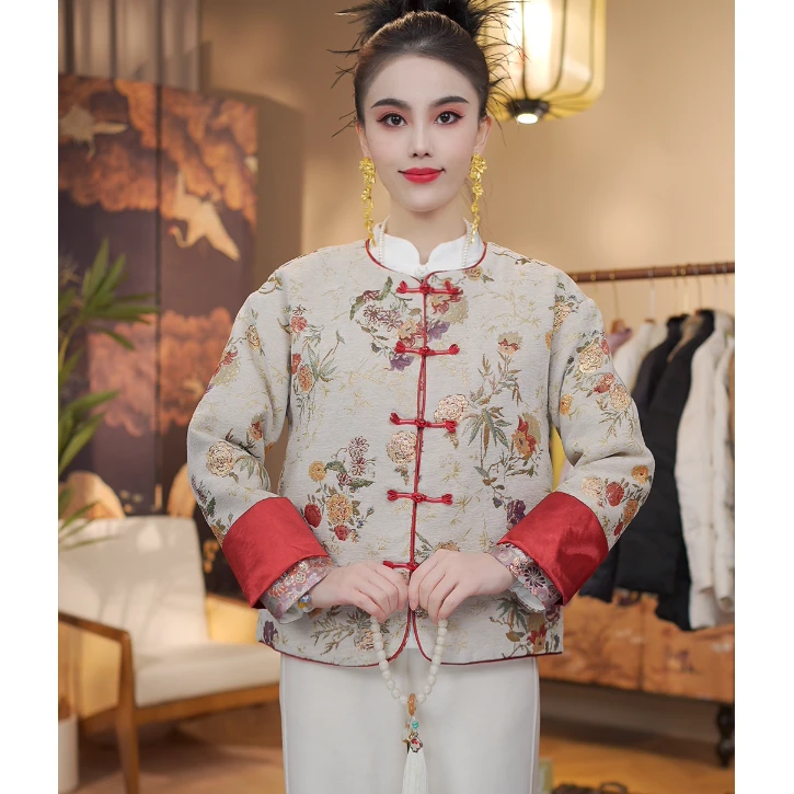 《漠尘 -外套》新中式提花复古国风外套