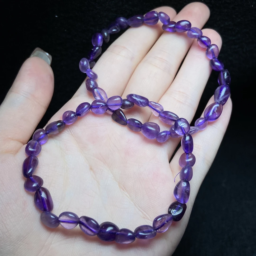 【小北珠宝】紫水晶随形单圈手串22-1L01X822【多样性发一件】