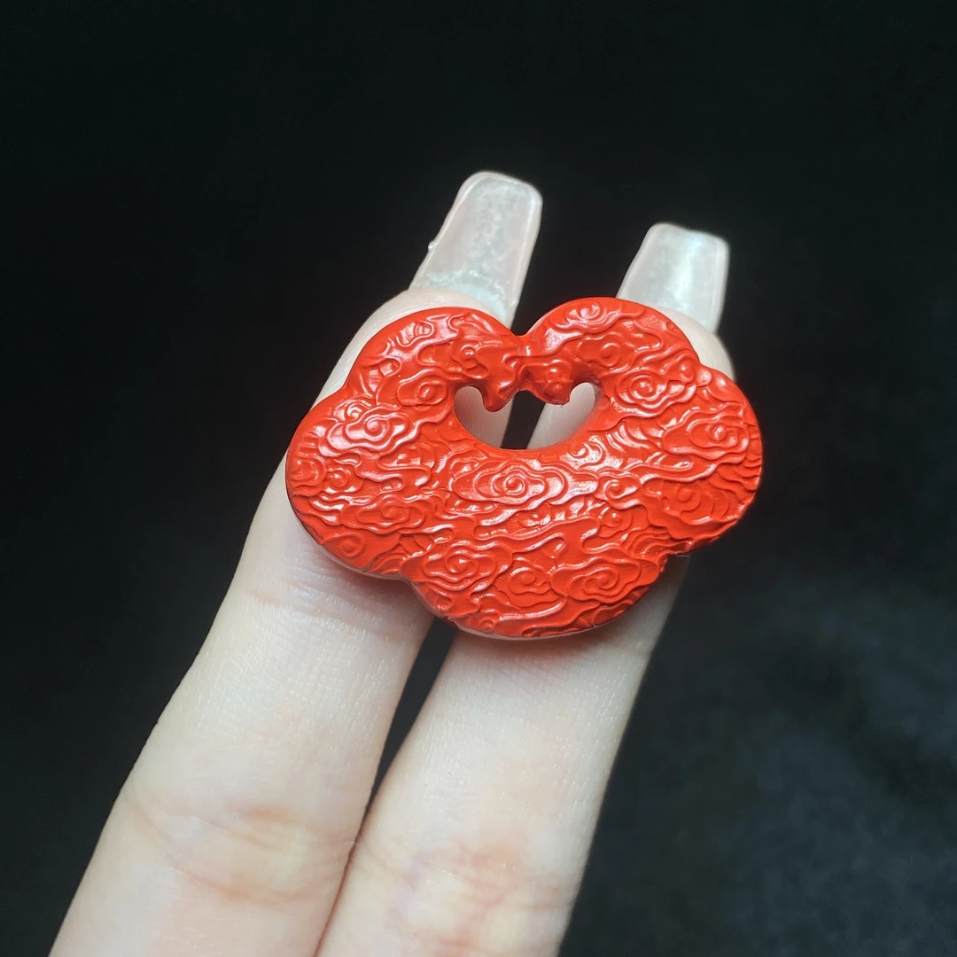 含辰砂工艺品【小北珠宝】朱砂吊坠28-1H139X89【尺寸约33*23mm】带绳