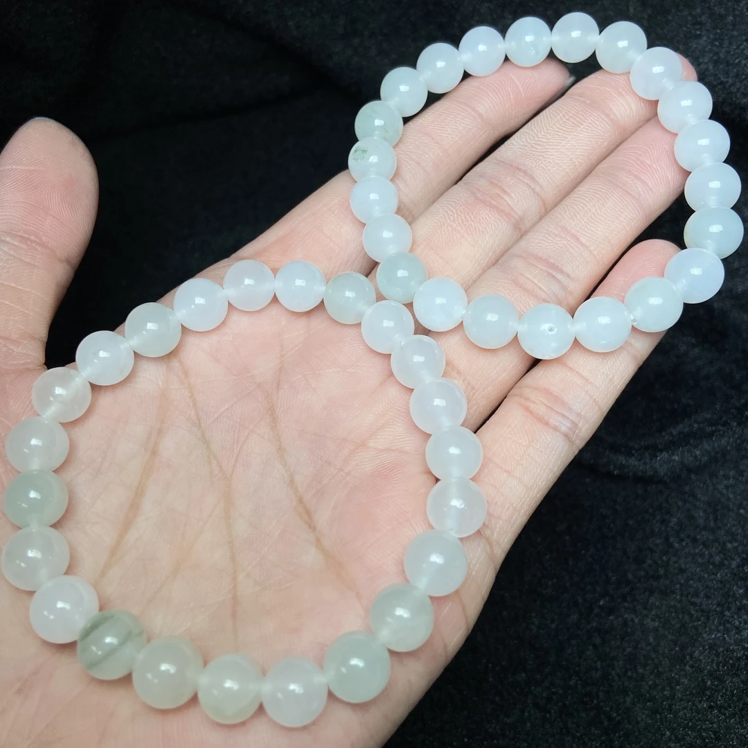 【小北珠宝】天山翠单圈圆珠手串22-1K46X22【多样性发一件】约8mm