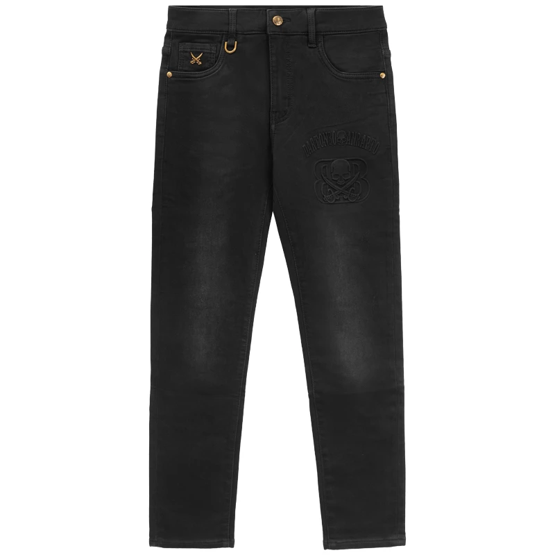 【DA双刀】秋冬新款男士休闲弹力裤修身休闲潮流百搭男牛仔裤--010