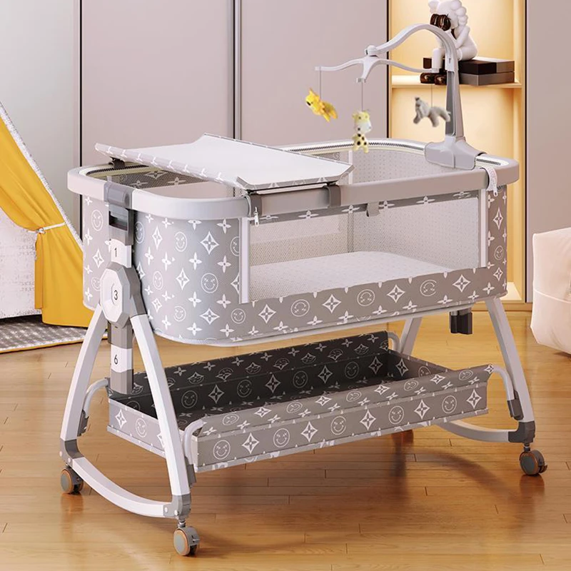 新生婴儿床欧式大床家用加宽多功能便携宝宝床摇篮床可折叠可移动