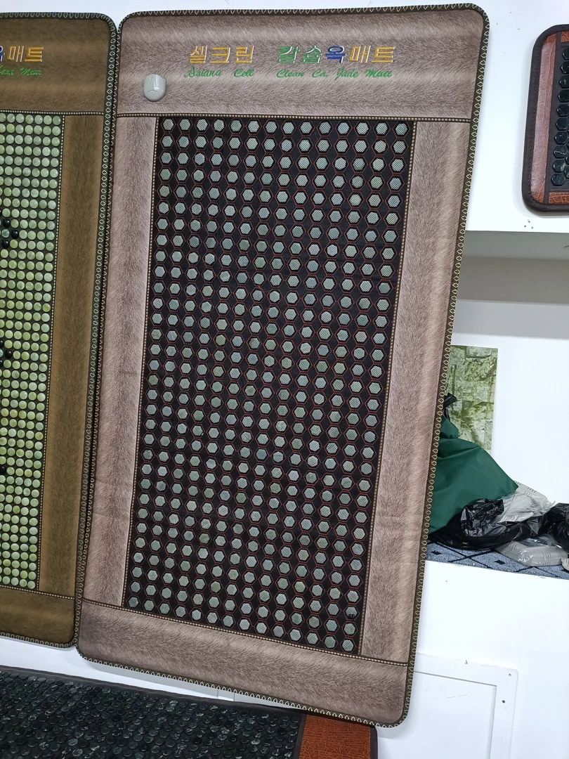 六角形1×1.9米网特价药王石黄金玉双拼玉石加热床垫