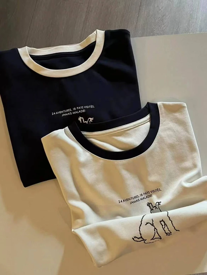 汪汪T。卡通减龄小狗百搭小众印花短袖圆领T恤休闲t恤半袖时尚夏季