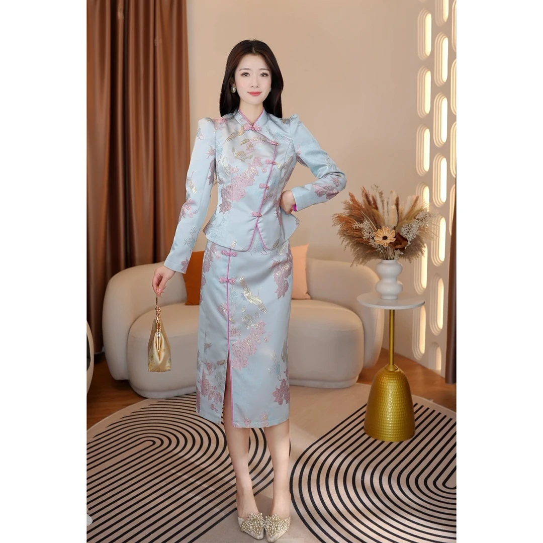 【特价现货】苏雅玉 IZP<鹤戏牡丹>新中式两件套装 PM41268+81877