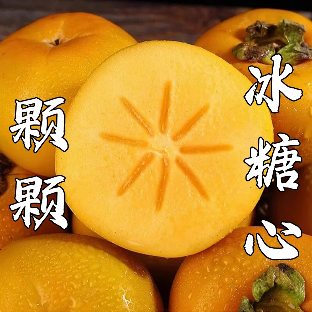 【5斤】山西运城阳丰脆柿巧克力 脆甜柿冰糖心柿子