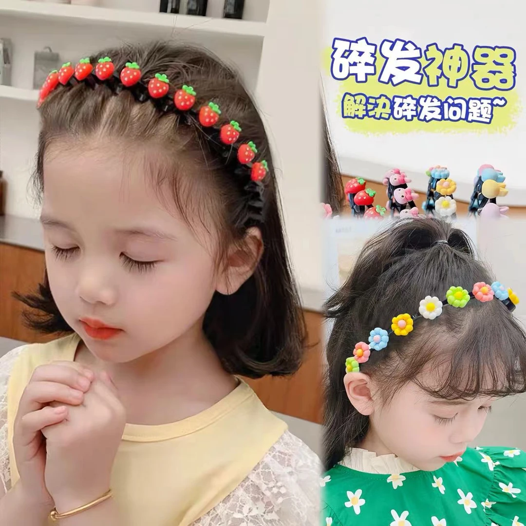 儿童碎发整理夏季网红发箍头箍发卡可爱一推成型发箍高级感洋气