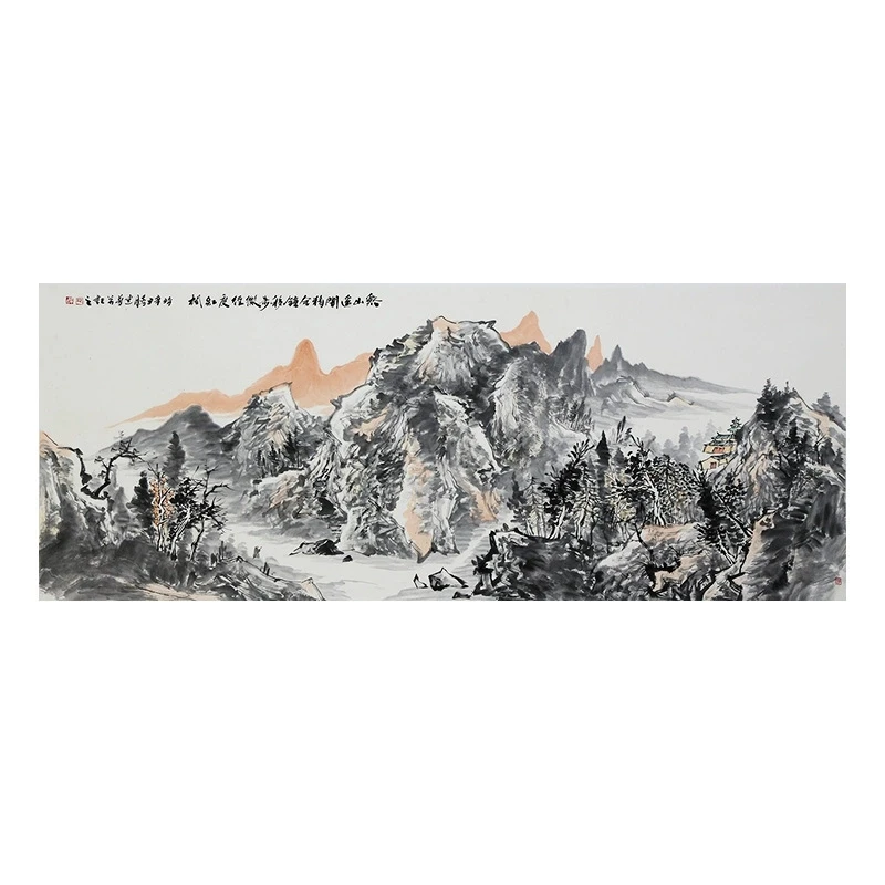 【墨华斋】路建华 180x70cm无框 多款传统写意国画山水作品客厅挂画