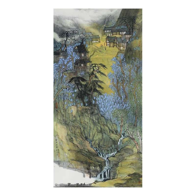 【墨华斋】管旺林 136x68cm无框 多款精品国画山水画作品办公室挂画