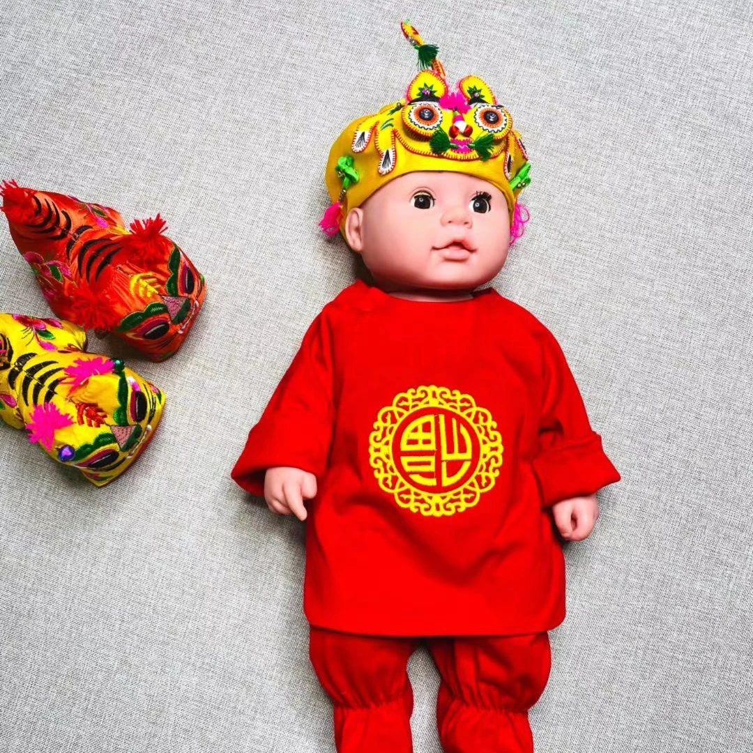 手工刺绣帽圈传统特色手工帽圈百天半岁——好看帽圈宝宝纯手工