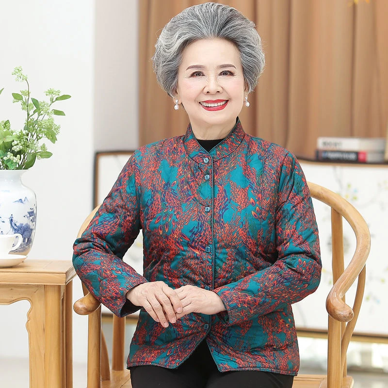 中老年女装妈妈60岁70老人轻便保暖棉衣奶奶老太太妈妈棉服秋冬装