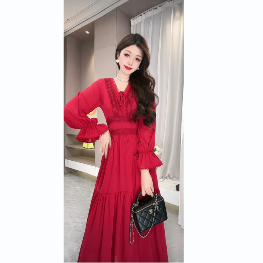 花哥  【山楂树之恋】高级感气质收腰显瘦御姐风碎花裙2.19